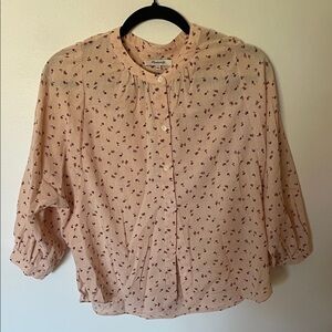 Madewell Floral Blouse - Light Pink